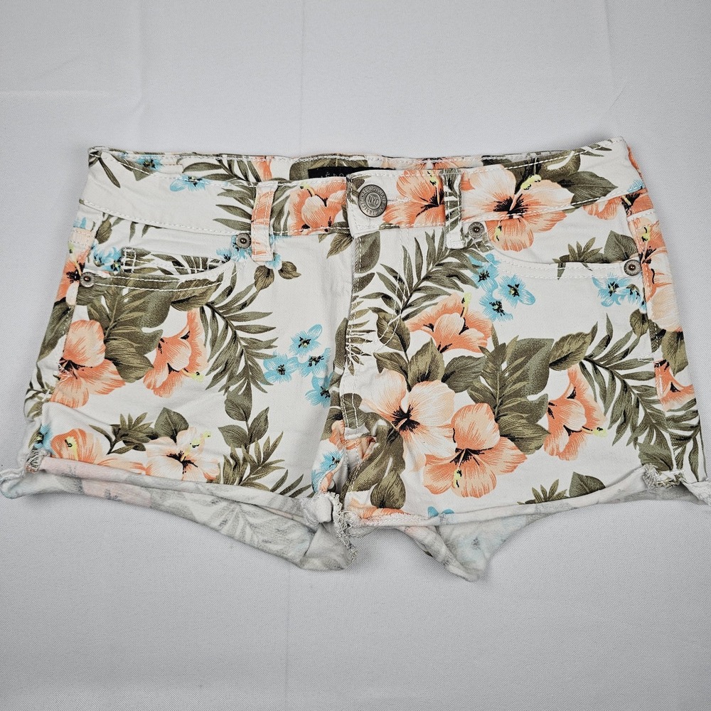 Aeropostale Women's Shorts Midi size 00 Waist 26 Floral Print Y2K